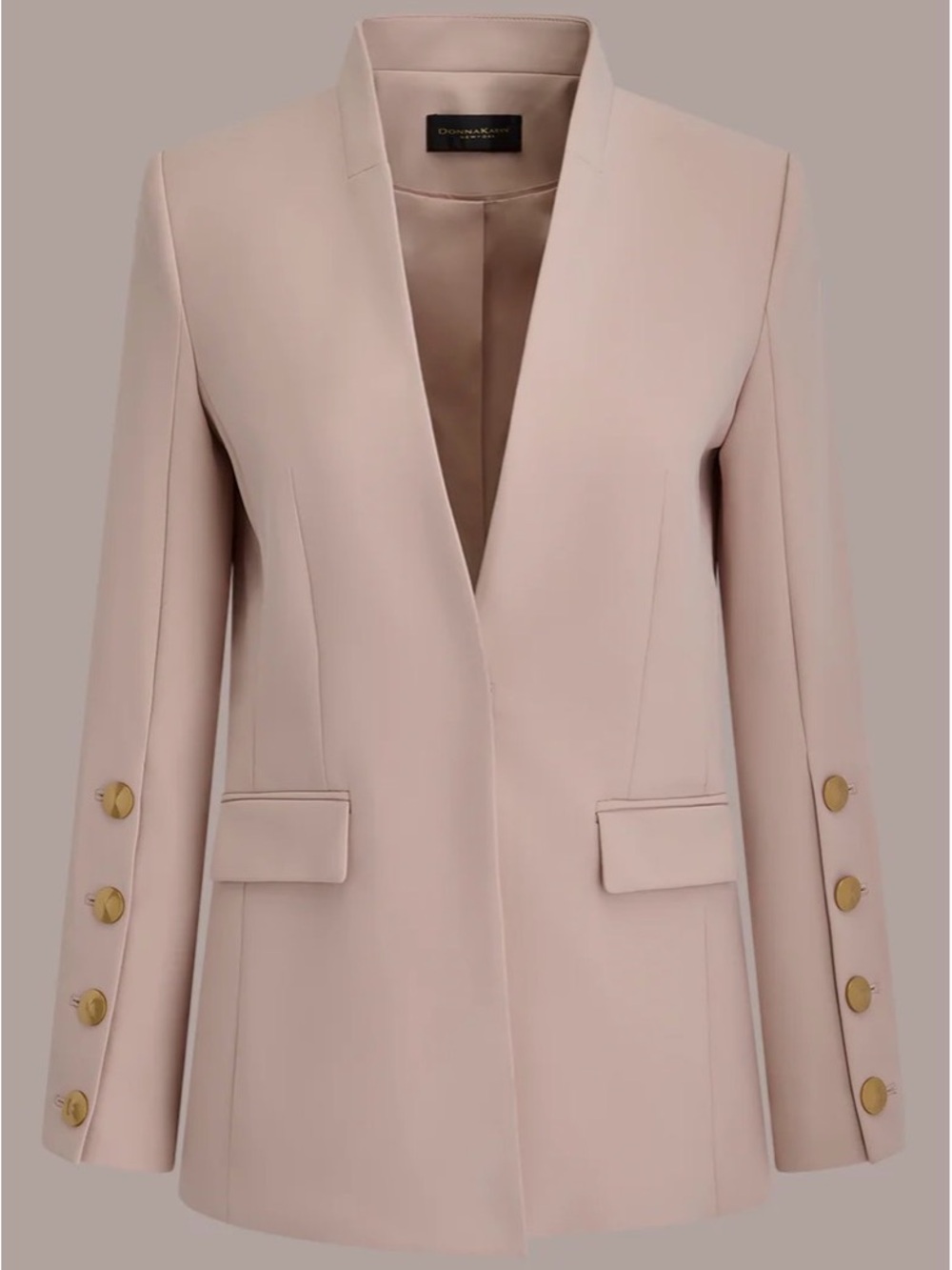 NWT Donna Karan Women's 4-Button-Sleeve Blazer. SNOW PETAL. Size 10. Retail $229 - Picture 1 of 16